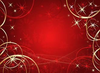 Image showing Winter red background