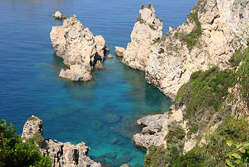 Image showing Greece. Corfu, Paleokastrica, coast 