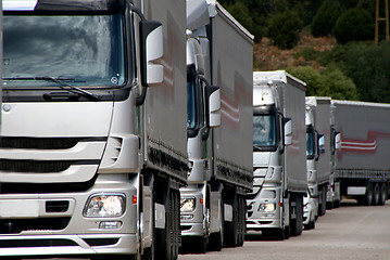 Image showing Silver trucks