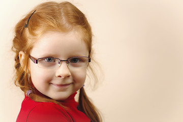 Image showing Portrait of cute elegant redhead girl