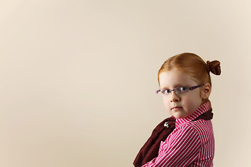 Image showing Portrait of cute elegant redhead girl