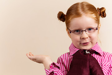 Image showing Portrait of cute elegant redhead girl