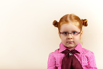 Image showing Portrait of cute elegant redhead girl