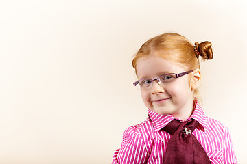 Image showing Portrait of cute elegant redhead girl