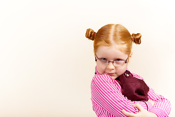 Image showing Portrait of cute elegant redhead girl