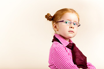 Image showing Portrait of cute elegant redhead girl