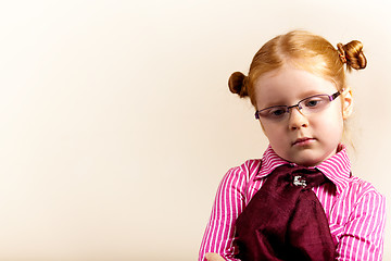 Image showing Portrait of cute elegant redhead girl