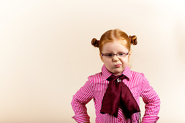 Image showing Portrait of cute elegant redhead girl