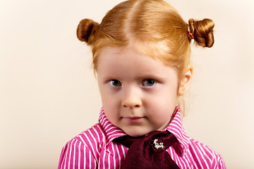 Image showing Portrait of cute elegant redhead girl