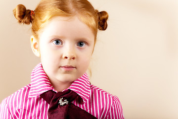 Image showing Portrait of cute elegant redhead girl