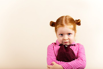 Image showing Portrait of cute elegant redhead girl