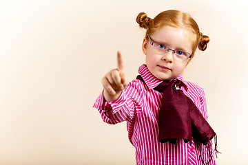 Image showing Portrait of cute elegant redhead girl 