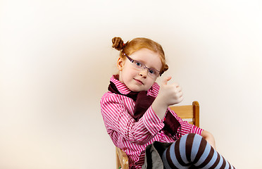 Image showing Portrait of cute elegant redhead girl