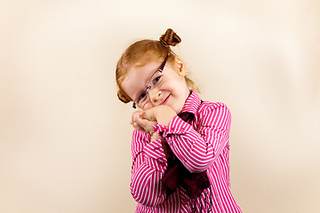 Image showing Portrait of cute elegant redhead girl