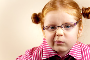 Image showing Portrait of cute elegant redhead girl