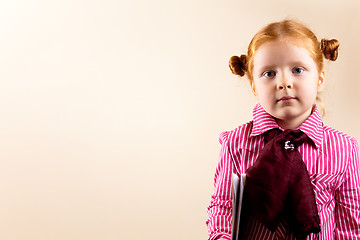 Image showing Portrait of cute elegant redhead girl