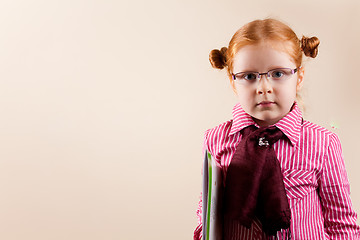 Image showing Portrait of cute elegant redhead girl