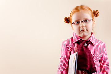 Image showing Portrait of cute elegant redhead girl