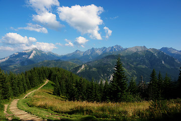 Image showing View of route in polish tatry