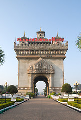 Image showing Patuxay, the victory gate of Vientiane, Laos