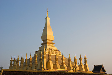 Image showing The That Luang Stupa in Vientiane, Laos