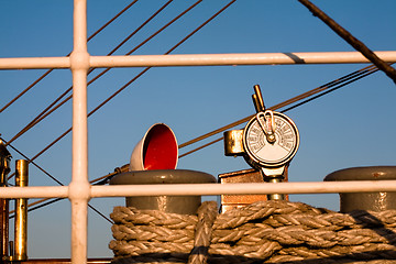 Image showing Tall ships in port