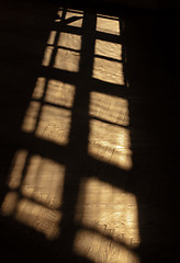 Image showing Sunlight dropping on the wooden floor 