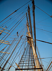 Image showing Masts of tall ship