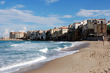 Image showing View at coast in Cefalu