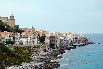 Image showing View at coast in Cefalu