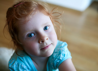 Image showing Portrait of redhead little girl