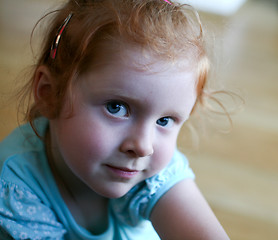 Image showing Portrait of redhead little girl