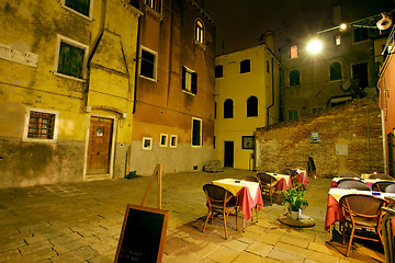 Image showing Osteria at night