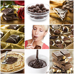 Image showing Chocolate collage