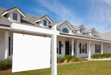 Image showing Blank Real Estate Sign & Home