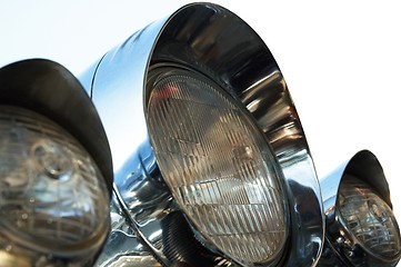 Image showing Chromed motorcycle headlights