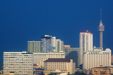 Image showing Tower and skyscrapers 