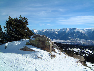 Image showing Pyrenees from Roc de la Calme