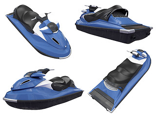 Image showing Collage of isolated jetski