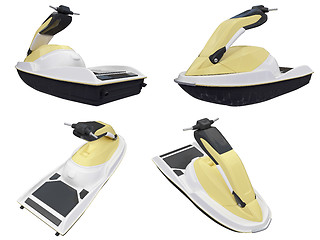 Image showing Collage of isolated jetski