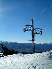 Image showing Ski tow pylon