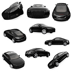 Image showing Collage of isolated car