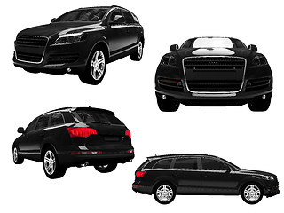 Image showing Collage of isolated car