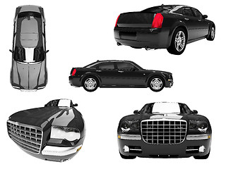 Image showing Collage of isolated car