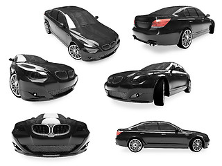 Image showing Collage of isolated car