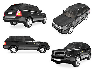 Image showing Collage of isolated car