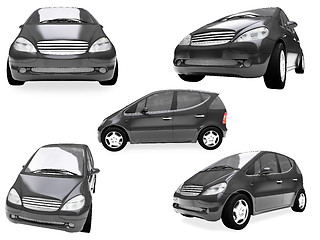 Image showing Collage of isolated car