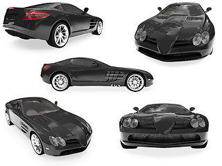 Image showing Collage of isolated car