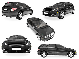 Image showing Collage of isolated car