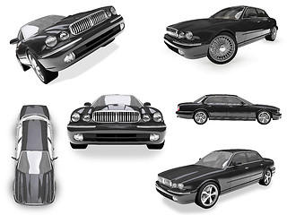 Image showing Collage of isolated car